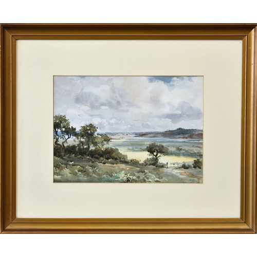 528 - Arthur Bassett Waller (British, 1882-1974), Coastal landscape, watercolour, signed lower right, fram... 