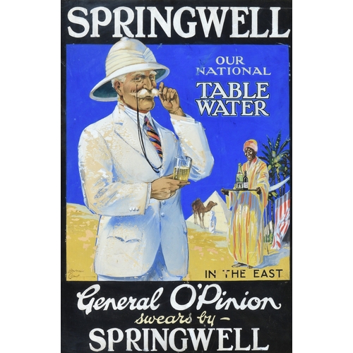 541 - Edward Cole (early 20th century), Original artwork for a poster advertising Springwell Table Water, ... 