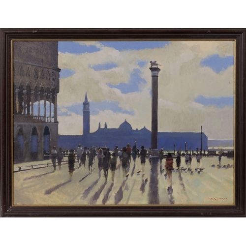 606 - Zlatan Pilipovic (b.1958 Sarajevo), Venice, oil on canvas, signed lower right, framed, 15 7/8 x 21½i... 