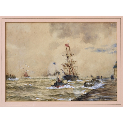 621 - William G. Whittington (British, active 1904-1914), "The End of the Voyage, Gorleston", wa... 