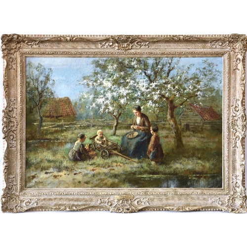 642 - Cornelius Bouter (Dutch, 1888-1966), Springtime in the orchard, oil on canvas, signed lower left, mo... 