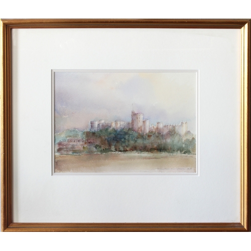 729 - Ian Armour-Chelu (British, 1928-2000), Windsor Castle on a showery day, watercolour, signed and date... 