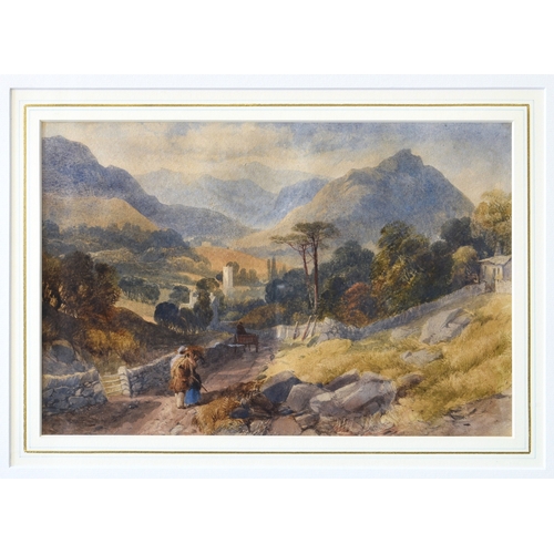 736 - James Burrell Smith (British, 1822-1897), "Grasmere from the Old Road", watercolour, signe... 