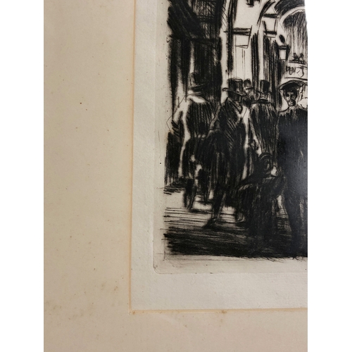 396 - Sir Muirhead Bone NEAC, HRSA, HRWS (Scottish, 1876-1953), Piccadilly Circus at Night, drypoint etchi... 