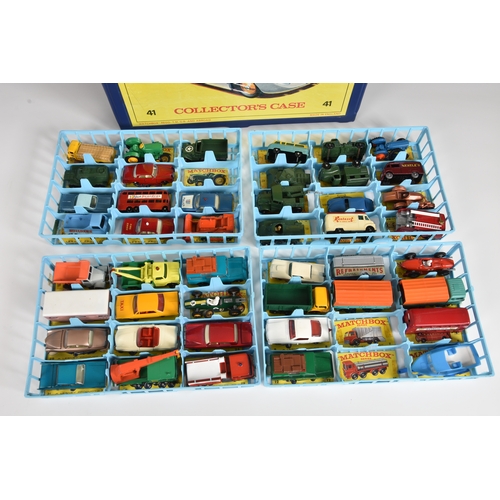 103 - A Matchbox Series Collector's Case containing 45 Matchbox 1-75 Series diecasts late 1960s, the vinyl... 