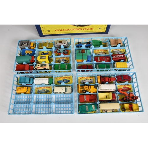 104 - A Matchbox Series Collector's Case containing 34 Matchbox 1-75 Series diecasts late 1960s, the vinyl... 