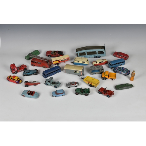 126 - A collection of vintage playworn Dinky cars etc.