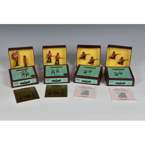 190 - Nine boxed Britains figures 'Sherwood Foresters' comprising 2 x 8814 Two standing firing figures; 2 ... 