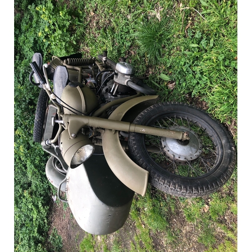 25 - Barn find - A 1960s Soviet era motorcycle and sidecar  - Neval / Ural / or similar partly restored a... 