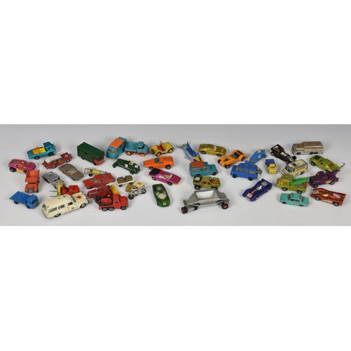 53 - A large collection of vintage playworn loose Matchbox and other die-cast vehicles together with a bo... 