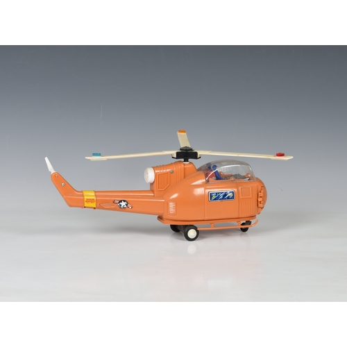 55 - A 1960's SH (Japan) plastic and battery operated Super Brite Copter, in original box with inner card... 