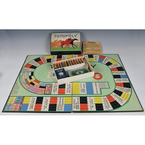 79 - 1930s boxed Totopoly board game by Waddingtons originally published in 1938, with accompanying play... 