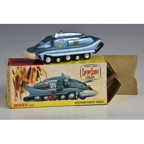 87 - A boxed Dinky Toys 104 Captain Scarlet Spectrum Pursuit Vehicle with Captain Scarlet figure, lacks m... 