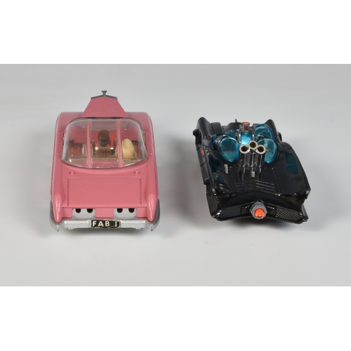 91 - Two Dinky and Corgi Toys TV related diecast toys comprising a Dinky 100 Lady Penelope's  FAB 1 Thund... 