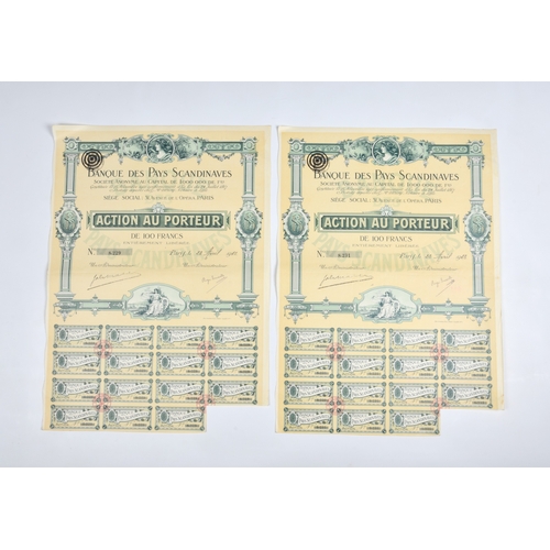 947 - A small collection of late 19th and early 20th century share and bond certificates including a Confe... 