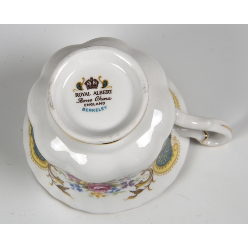 49 - A Royal Albert Berkeley pattern tea service for six  printed factory marks, comprising a teapot, cak... 
