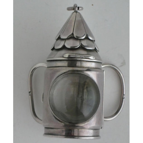 365 - A very rare Victorian novelty silver sewing etui combined with a vinaigrette to base  Sampson Mordan... 