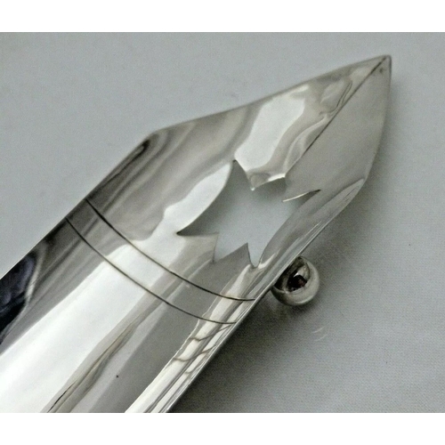 367 - A rare novelty Victorian pen tray modelled as a nib  James Deakin & Sons, Chester, 1890, of typical ... 