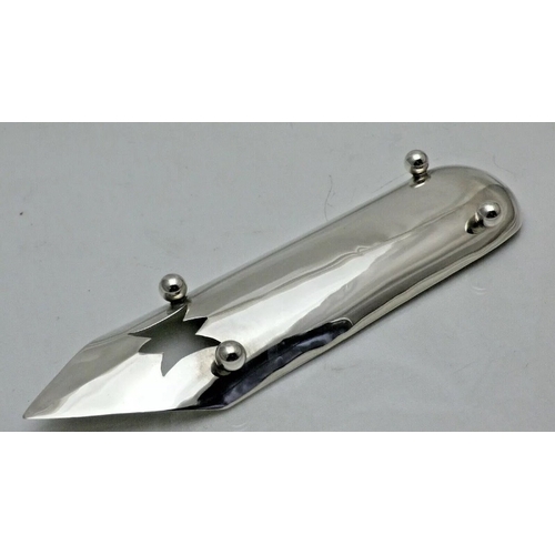 367 - A rare novelty Victorian pen tray modelled as a nib  James Deakin & Sons, Chester, 1890, of typical ... 