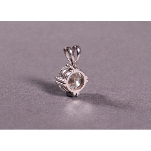 315 - A single diamond pendant eye clarity K/L colour, round brilliant cut 3.43 ct.