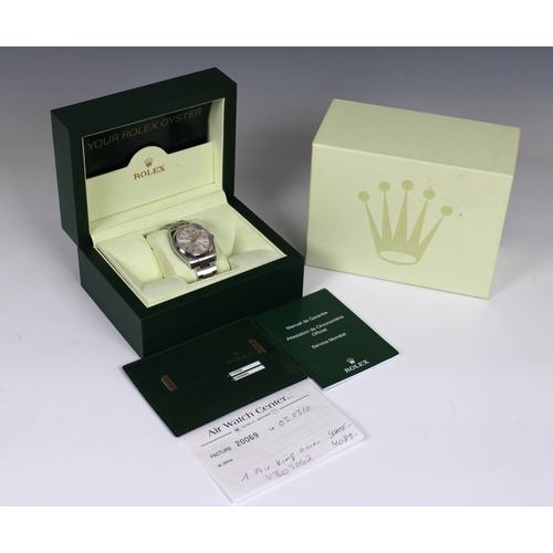 342 - A gents stainless steel Rolex Oyster Perpetual Air King automatic wrist watch 2012 ref. 114200, no. ... 