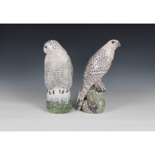 371 - A large Copenhagen porcelain figure of a Snowy Owl model No. 1829, along with a large Copenhagen por... 