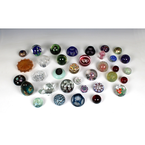 418 - A collection of glass paperweights by Caithness, Whitefriars, Medina, Webb and other makers, includi... 