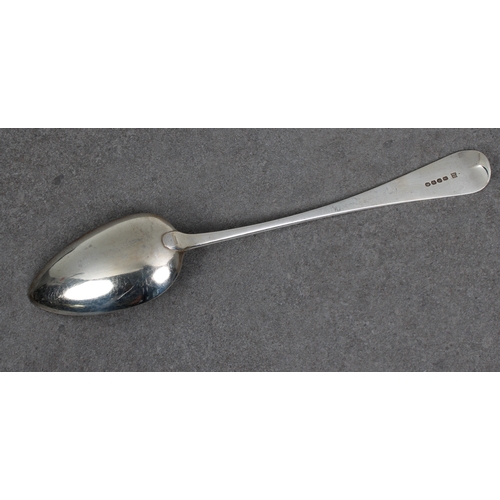 496 - A George III Old English pattern silver stuffing spoon Sarah & John William Blake, London, 1889, of ... 