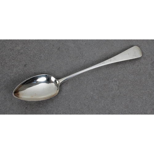 496 - A George III Old English pattern silver stuffing spoon Sarah & John William Blake, London, 1889, of ... 