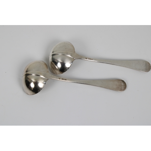 507 - A pair of silver sauce ladles London, 20th century, 6 7/8in. (17.5cm.) long, weight 5.1 tr.oz. (2)