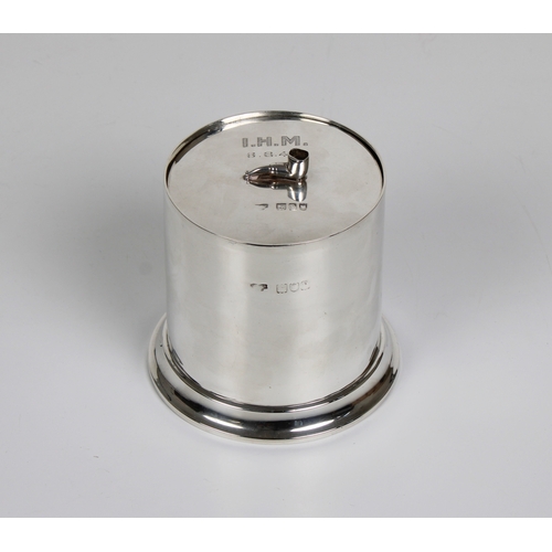 508 - An early Edwardian silver Tobacco pot and cover Goldsmiths & Silversmiths Company Ltd, London, 1901,... 