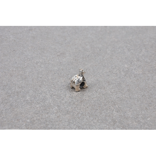 52 - A boxed Pandora 'Winiper' staff charm stamped 'S925 ALE', 14.5mm. high.