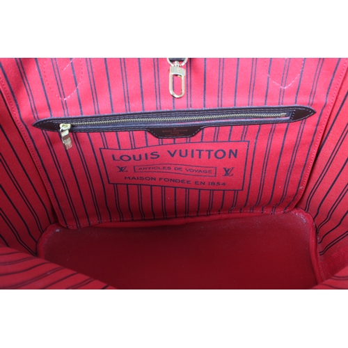 644 - A Louis Vuitton Damier Ebene Neverfull measuring 31 x 28 x 14cm., gold hardware, with original dust ... 