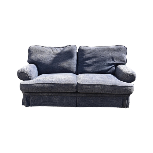 654 - A pair of modern two seater sofas 72 x 35in. (182.8 x 88.9cm.), 30in. (76.2cm.) high.