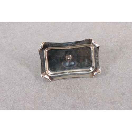 515 - A Victorian silver table cigar lighter Hukin & Heath, Birmingham, of shaped rectangular form, with t... 