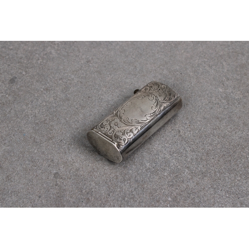 518 - A George V silver oval rectangular pocket torch British Ever Ready Electric Co, Birmingham, 1912, ch... 