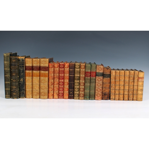 588 - 19th century bindings etc - large collection of mostly 19th century leather bound and half bound boo... 