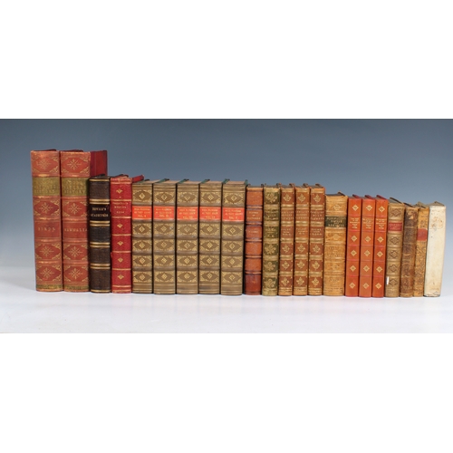 588 - 19th century bindings etc - large collection of mostly 19th century leather bound and half bound boo... 