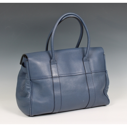 645 - Mulberry - A slate blue Bayswater handbag crafted from grained slate blue leather (T150 slate blue),... 