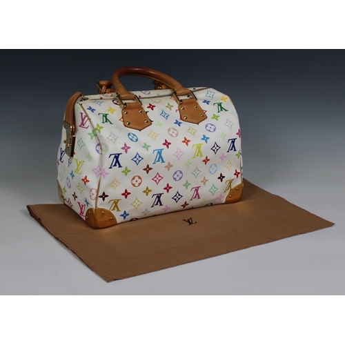 649 - Louis Vuitton monogram multicoloured Speedy 30 handbag white and multicolour monogram canvas, with b... 