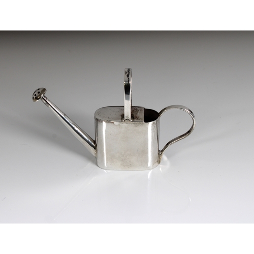 120 - Channel Islands silver - miniature silver watering can Bruce Russell, Guernsey, 1979, of typical for... 