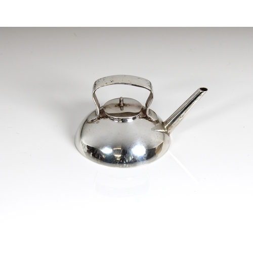 121 - Channel Islands silver - miniature silver teapot Bruce Russell, Guernsey, 1979, of circular form wit... 