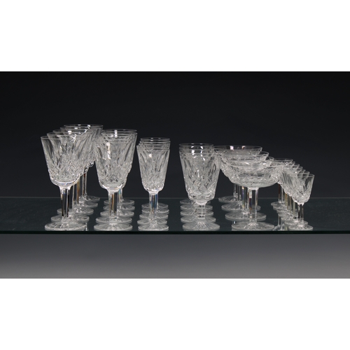 20 - A part suite of Waterford 'Lismore' pattern Crystal glasses comprising 8 x Champagne / Tall Sherbet;... 