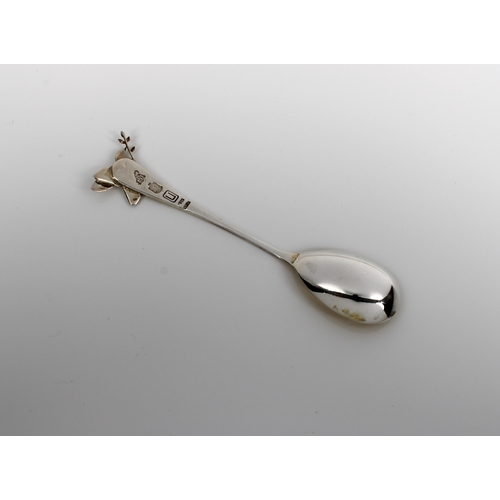 205 - Channel Islands silver - A Bruce Russell '50 YEARS OF FREEDOM 1945-1995' commemorate spoon the gilt ... 