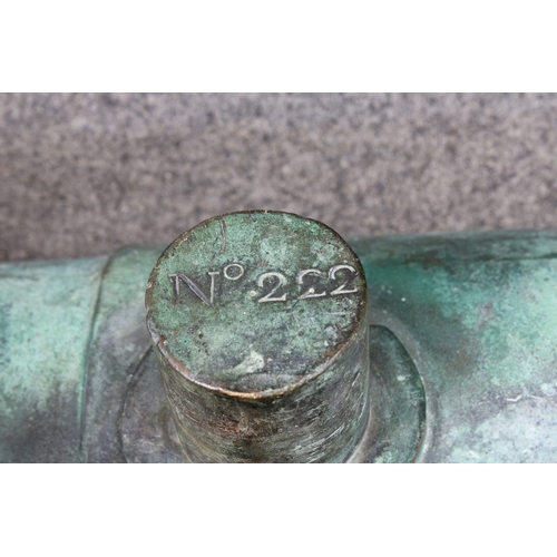 301 - An important French Napoleonic bronze Pierrier cannon dated 1804 model 1786, the base ring inscribed... 