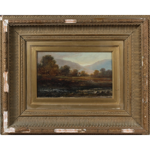 380 - Richard Peter Richards (English, 1840-1877) River Landscape, oil on canvas, signed lower right, hand... 