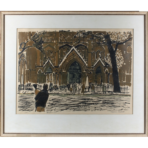 415 - Edwin La Dell (British, 1914-1970) 'Westminster', lithograph, signed lower right, inscribed lower le... 