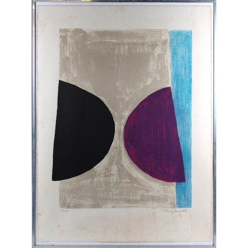 434 - Sir Terry Frost RA (1915-2003) 'Black, Purple and Blue' (Kemp 46), lithograph printed in colours, si... 