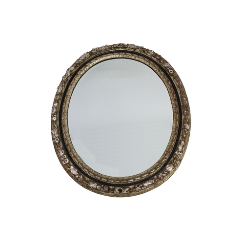 529 - A 19th century giltwood mirror with bevelled glass, 36½ x 32in. (92.7 x 81.2cm) outer frame.