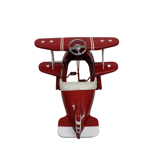 624 - A Red Baron pedal Bi-Plane having white stripe and star wings, white leather seat, RED BARON to ... 